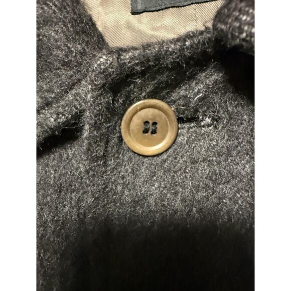 Bogner Coat woman Large Charcoal Belted Overcoat Made in West Germany - Picture 5 of 16